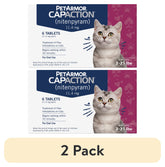 (2 Pack) CAPACTION Fast-Acting Oral Flea Treatment for Cats 2-25 Lbs, 6 Count, 11.4 Mg
