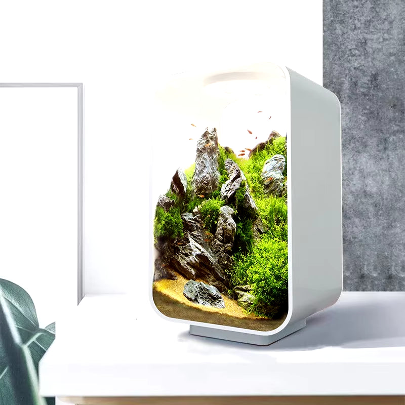 Desktop Smart Betta Fish Tank Mini Acrylic Betta Fish Tank Small Ecological Gold Fish Tank Super White Small Fish Tank Aquariums