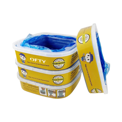 Cat Genie Refill Compatible with Litter Genie Pails, Large Capacity 21 Ft Last up to 3 Months, 7-Layer Film with Odor-Lock Tech, Pack of 4