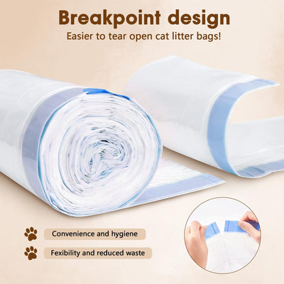40 Count Extra Large Litter Box Liners, Cat Litter Waste Receptacles Bags For...