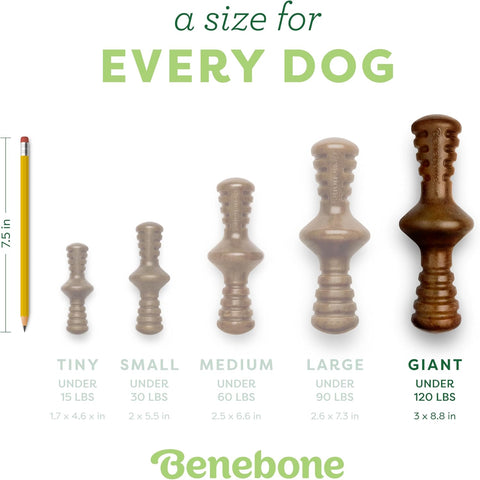 Zaggler Rolling Dog Chew Toy for Aggressive Chewers, Made in USA