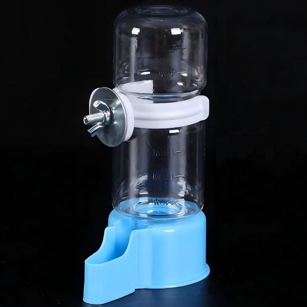 No Mess Bird Water Feeder Dispenser Automatic Hanging Bird Feeder for Cage, Parakeet Cage Accessories, Parrot Cockatiel Seed Food Container Drinker for Squirrel Finch Lovebirds Budgies Canary (Set)