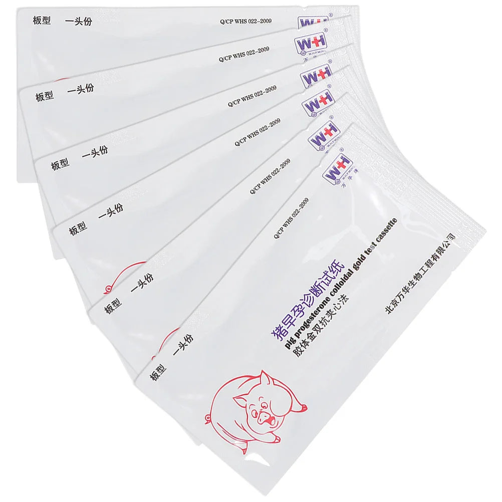 6 Sets Pregnancy Test Paper for Pigs Farm Pregnant Kit Early Strips Animal Detection Reusable