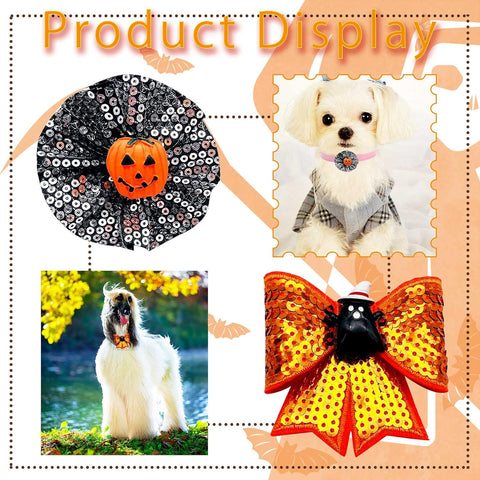 4Pcs Small Dogs Collar Flowers and Bows Charms for Festival Holiday Party Cats Rabbits Slides on Collars Leashes Puppies Medium Dog Collar Attachment