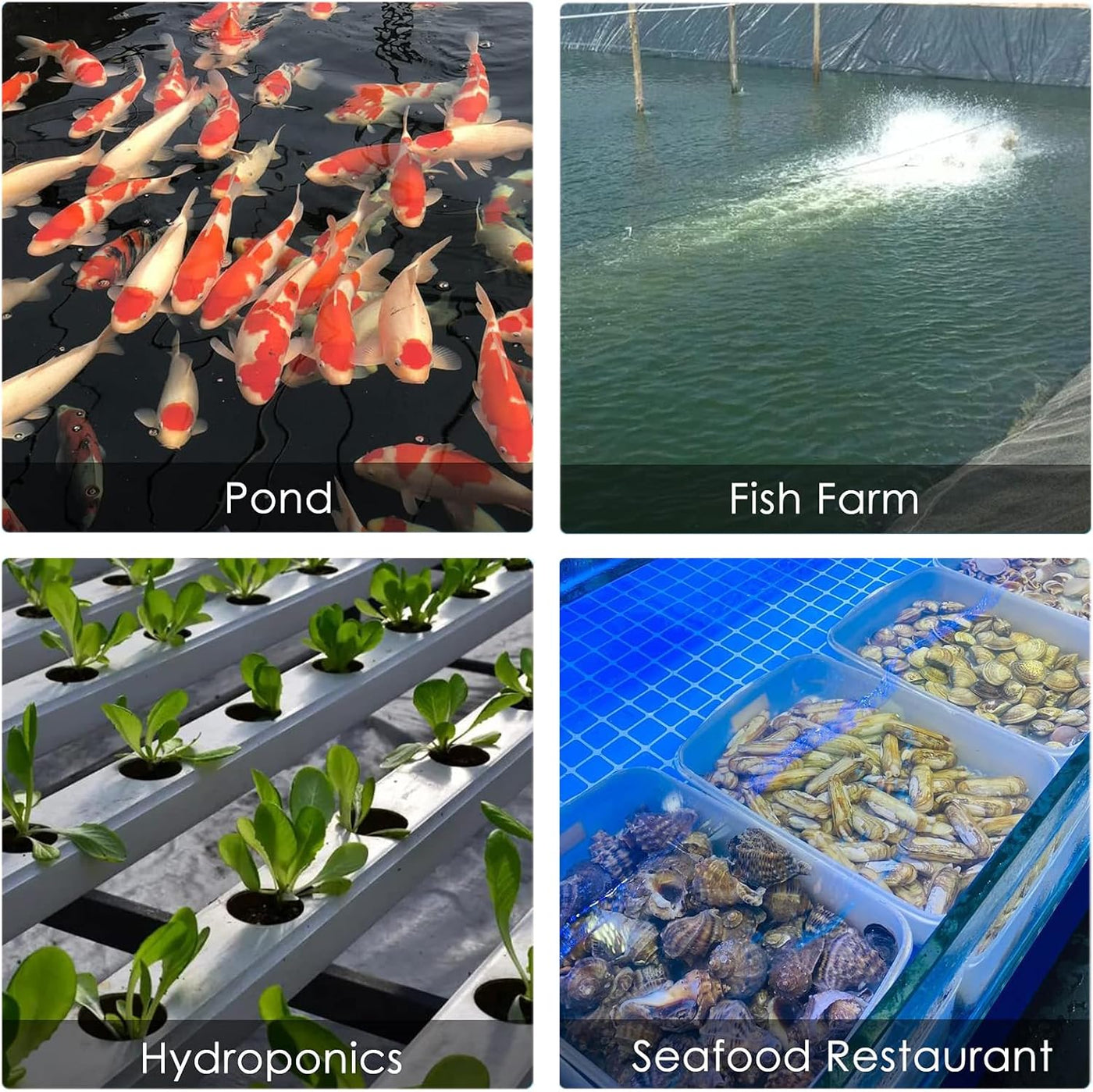 Aquarium Air Pump with Aluminum Housing, Commercial Air Pump with 8-Outlet Air Manifold, Pond Aerator Fish Tank Bubbler for Aquarium, Pond, Hydroponics (1780GPH-100W)