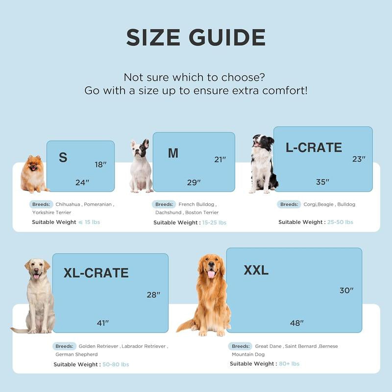 Bedsure Cooling Mat – Washable Cooling Pet Pad for Cat, Portable Kennel Puppy Bed for Summer, Non-Slip Summer Crate Pad for Dog