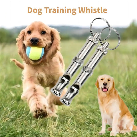 1 Pc Farm Dog Whistle Pet Training Whistle with Keychain Adjustable Whistle Stop Barking Dog Training Control Deterrence Whistle