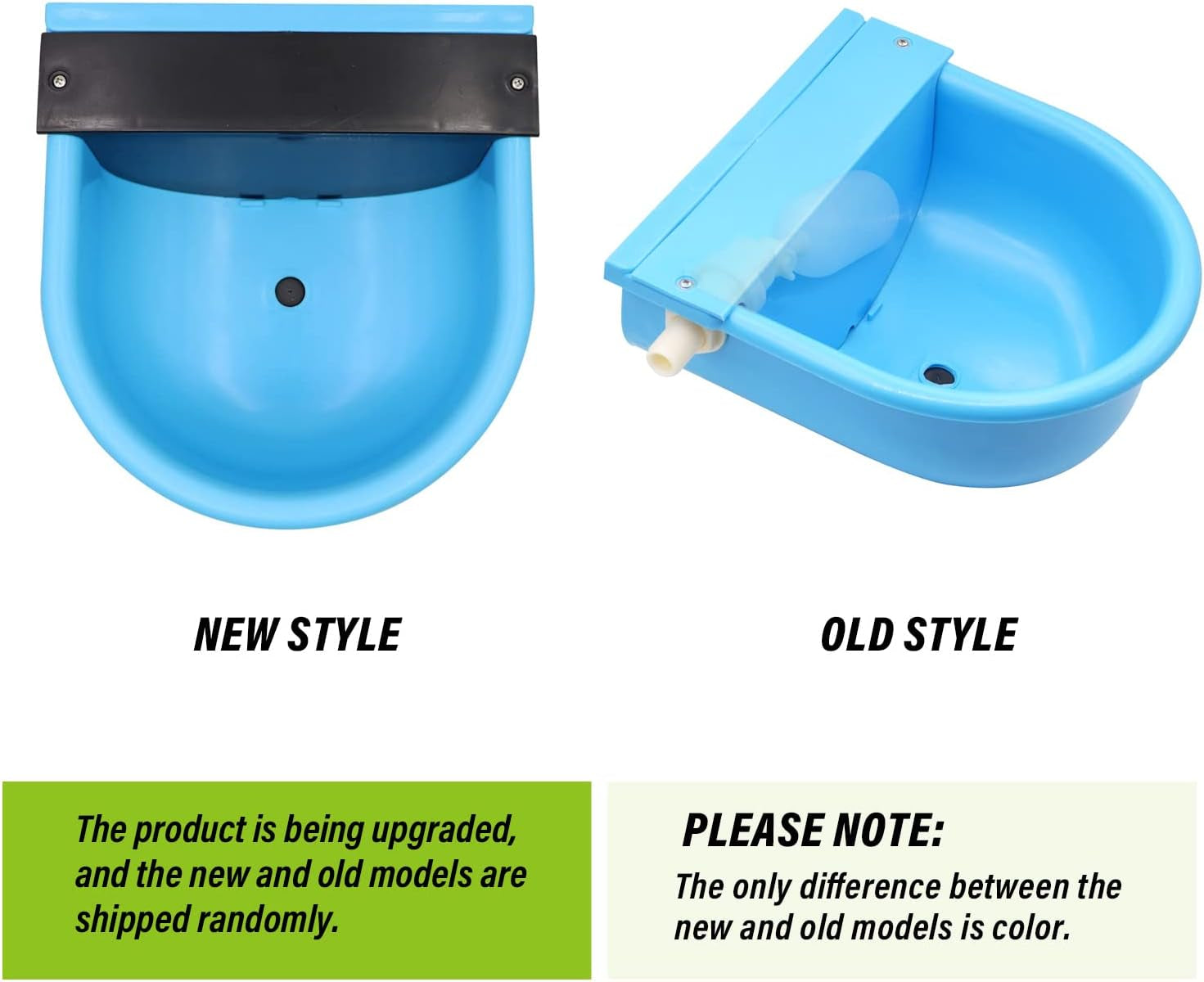 Automatic Waterer Bowl Large Live Stock Waterer Automatic Water Feeder Trough Bowl Dispenser Waterer Livestock Drinking Bowl for Cat Sheep Dog Horse Farm Supplies (Light Blue)