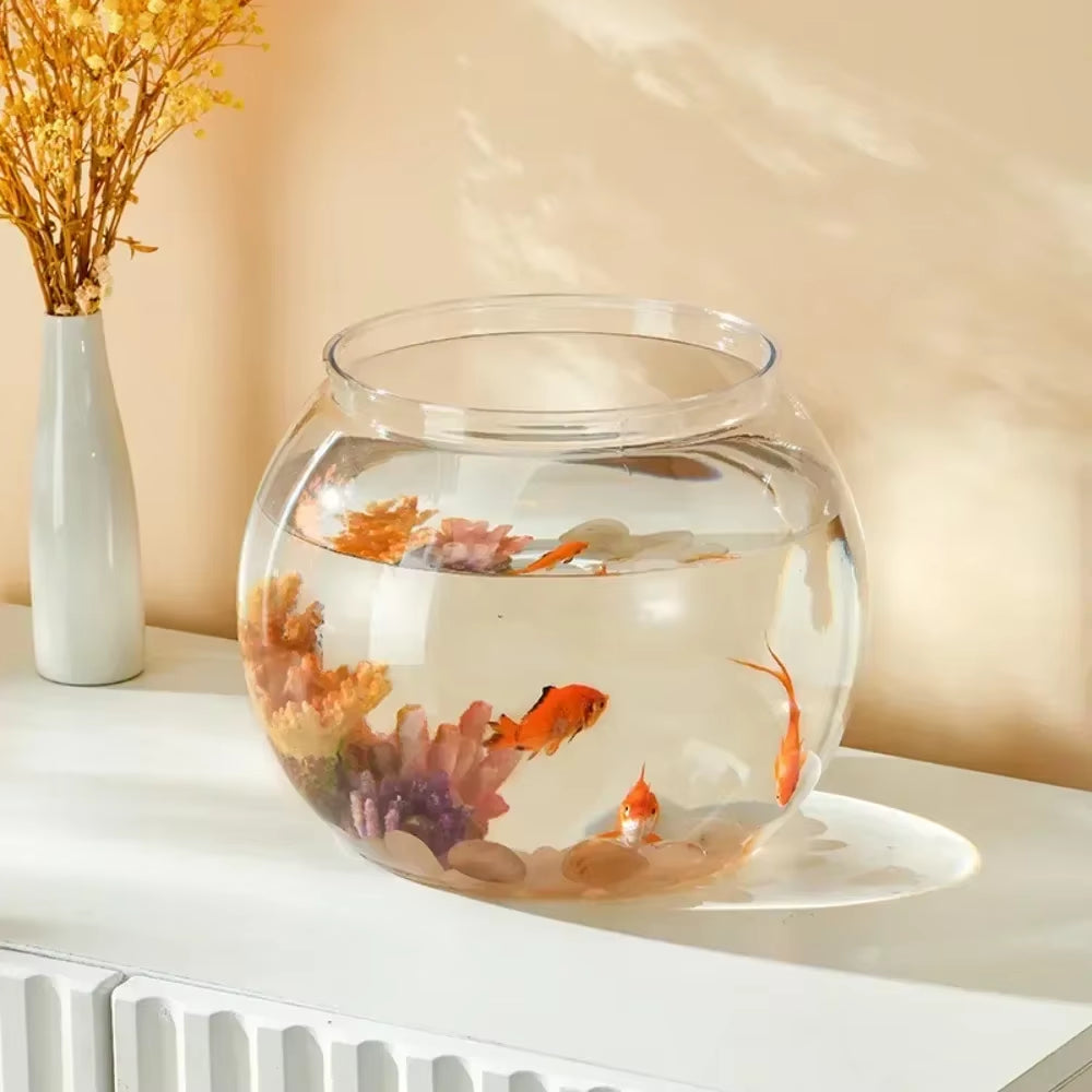 Fish Bowl Small Aquariums for Small Ornamental Fish and Reptiles High Transparency Glass Good View Aquarium Tank Fish Tank
