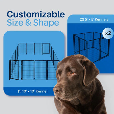 Extra-Large Heavy Duty Dog Kennel Playpen Helena - 16 Panel - 10 X 10 X 4 Feet