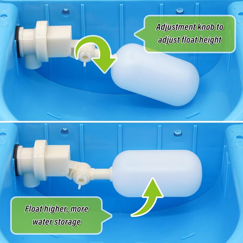 Automatic Waterer Bowl Large Live Stock Waterer Automatic Water Feeder Trough Bowl Dispenser Waterer Livestock Drinking Bowl for Cat Sheep Dog Horse Farm Supplies (Light Blue)