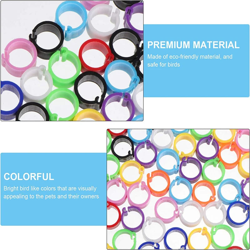 25/100P Chicken Foot Rings Adjustable Poultry Leg Digital Label Buckles Rings 6 Colors Plastic Chick Duck Goose Farm Equipment