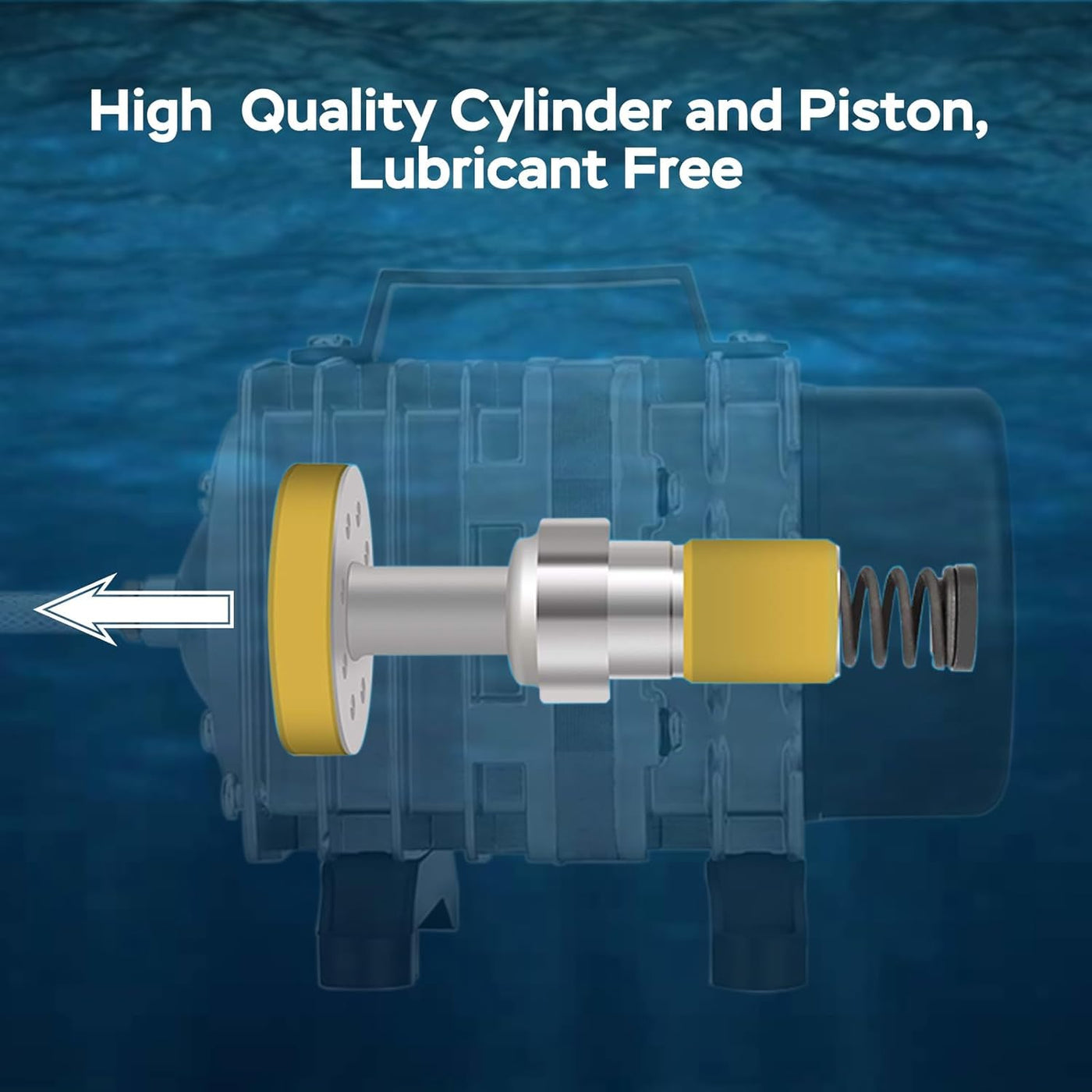 Aquarium Air Pump Commercial Air Pump with Aluminum Housing, 600/1000/1200/1750GPH Fish Tank Bubbler Pond Aerator for Aquariums, Ponds, Hydroponics