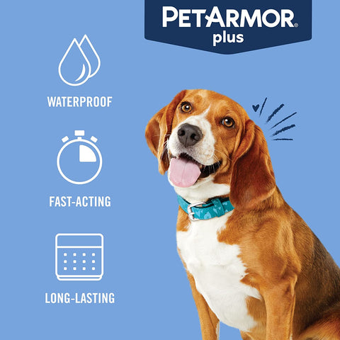 plus Flea and Tick Prevention for Dogs, Dog Flea and Tick Treatment, 6 Doses, Waterproof Topical, Fast Acting, Medium Dogs (23-44 Lbs)