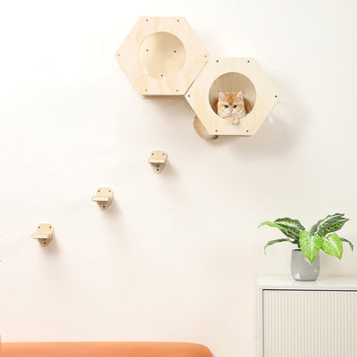 Cat Wall Shelves, Cat Shelves for Wall, Cat Wall Furniture, Cat Shelf with 3 Ste