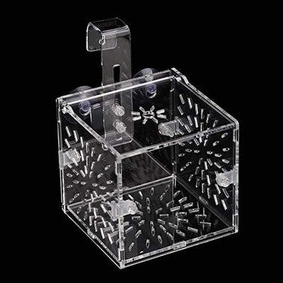 Fish Separation Breeder Box, Acrylic Transparent Fish Breeding Isolation Box Aquarium Hatchery Incubator Holder(A-10X10X10Cm)