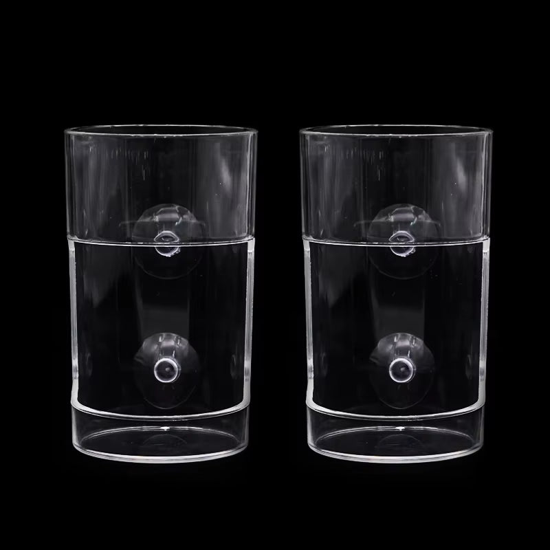 Fish Feeders Aquarium Feeding Ring Floating Food Tray Feeder with Suction Cups Transparent Fish Aquatic Pet Supplies