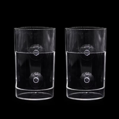 Fish Feeders Aquarium Feeding Ring Floating Food Tray Feeder with Suction Cups Transparent Fish Aquatic Pet Supplies