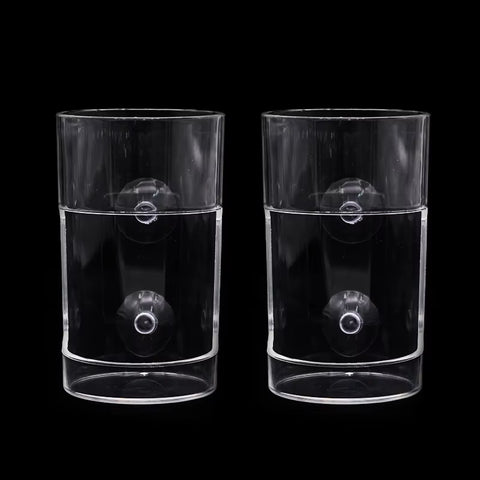 Fish Feeders Aquarium Feeding Ring Floating Food Tray Feeder with Suction Cups Transparent Fish Aquatic Pet Supplies