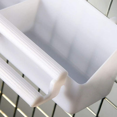 Bird Feeder for Cage : 6Pcs Hanging Bird Feeder Cups with Perch Plastic Parakeet Food Bowl for Parrots Cockatiel, 8.27X2.56X1.97 Inch