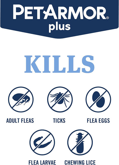 plus Flea and Tick Prevention for Dogs, Dog Flea and Tick Treatment, 6 Doses, Waterproof Topical, Fast Acting, Medium Dogs (23-44 Lbs)