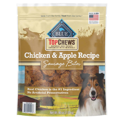Top Chews Chicken & Apple Recipe 100% Natural Dog Treats, 40 Ounce