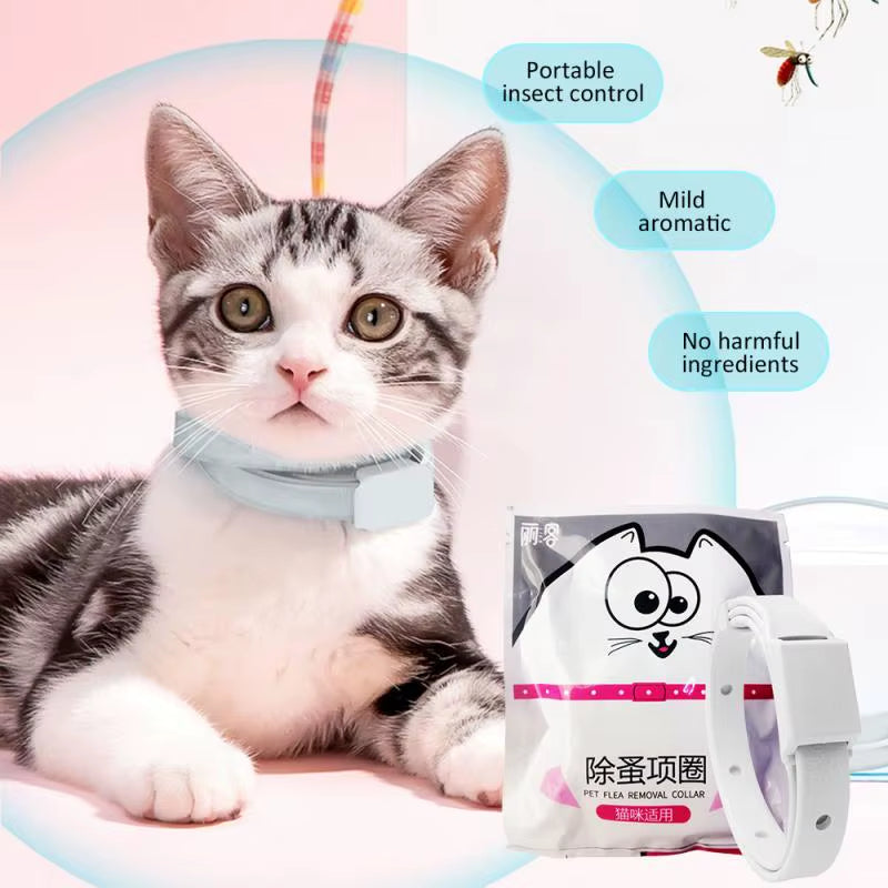 Pet Flea Collar Cat Dog Mosquito Repellent Insect Collar Pet in Vitro Deworming S/M Size Flea Collar
