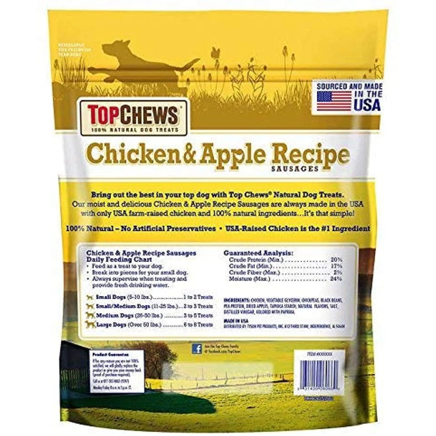 Top Chews Chicken & Apple Recipe 100% Natural Dog Treats