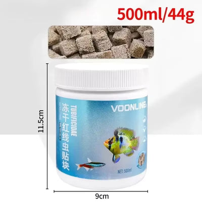 Freeze Dried Tubifex Worms Red Thread Worm Patch Food for Tropical Fish and Amphibians