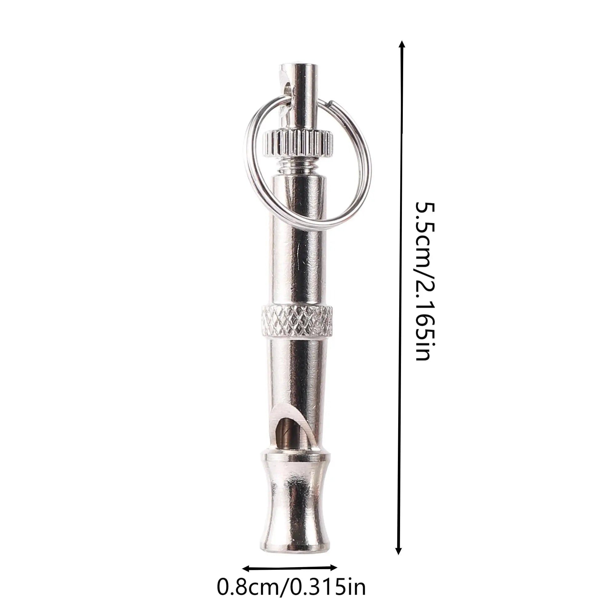 1 Pc Farm Dog Whistle Pet Training Whistle with Keychain Adjustable Whistle Stop Barking Dog Training Control Deterrence Whistle