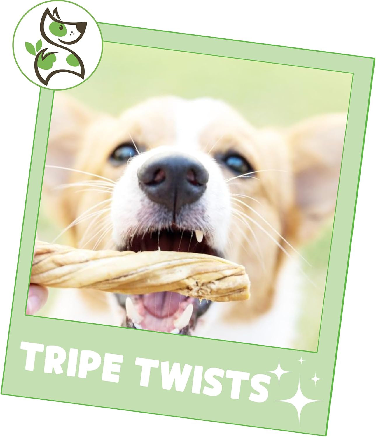 Tripe Twists for Dogs 4-5" (20 Count) - Crunchy Grain Free Reward Snack for Small, Medium & Large Breeds - Natural Beef Dog Chew Treats - Rawhide Free