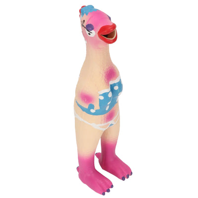 Dog Toy, Squeaky Chicken Dog Toys Elastic Safe Bite Resistant for Dogs Pirate Chicken,Ok Chicken,Chef Chicken,Flying Chicken
