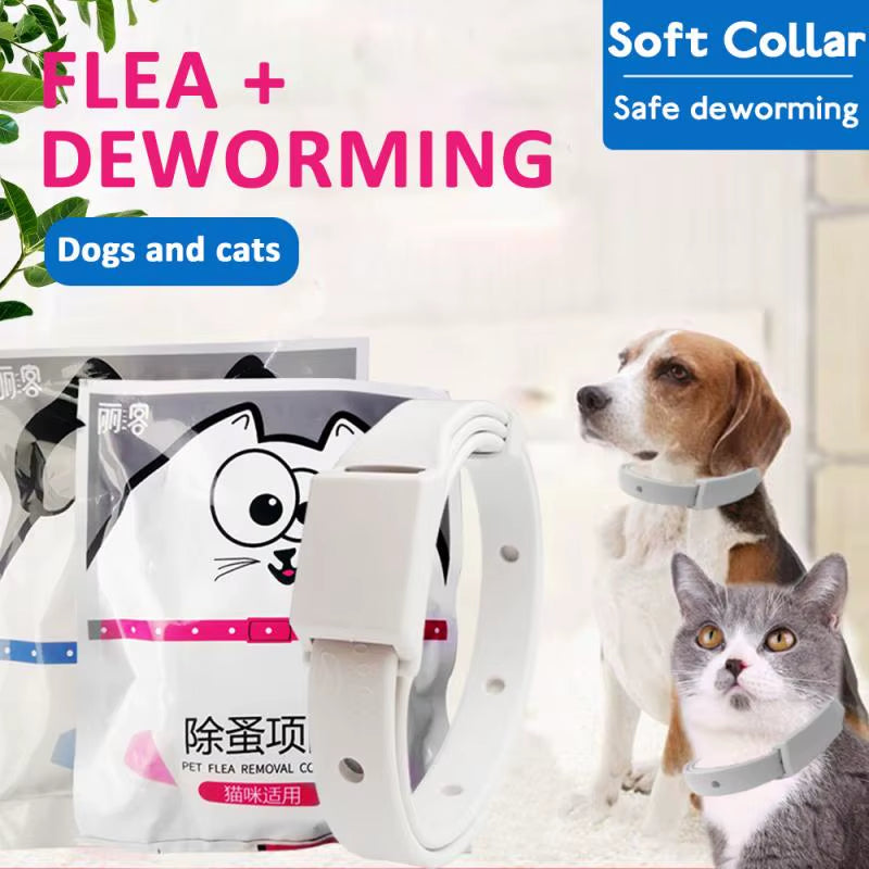 Pet Flea Collar Cat Dog Mosquito Repellent Insect Collar Pet in Vitro Deworming S/M Size Flea Collar
