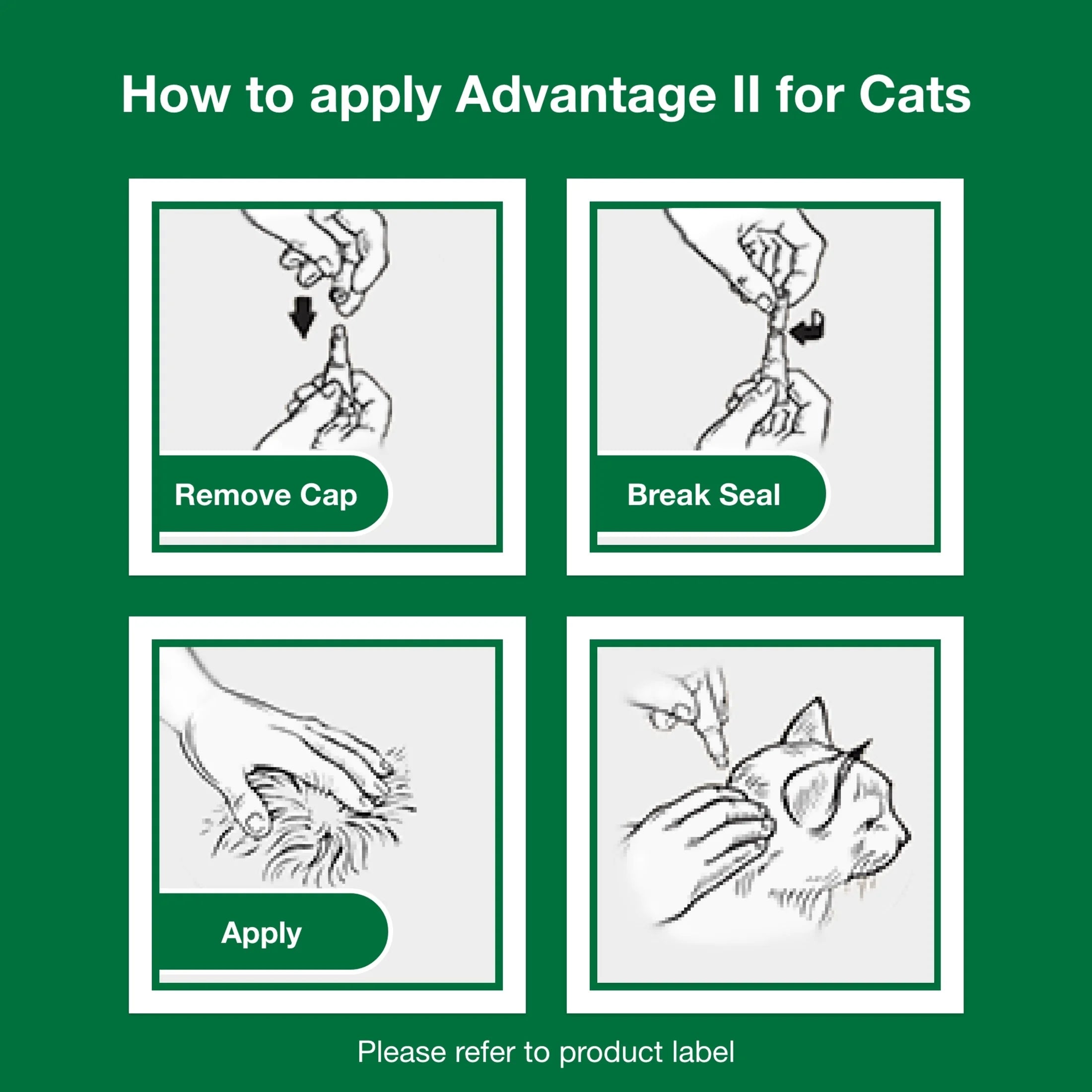 (3 Pack)  Vet-Recommended Flea Prevention for Large Cats 9 Lbs+, 2-Monthly Treatments
