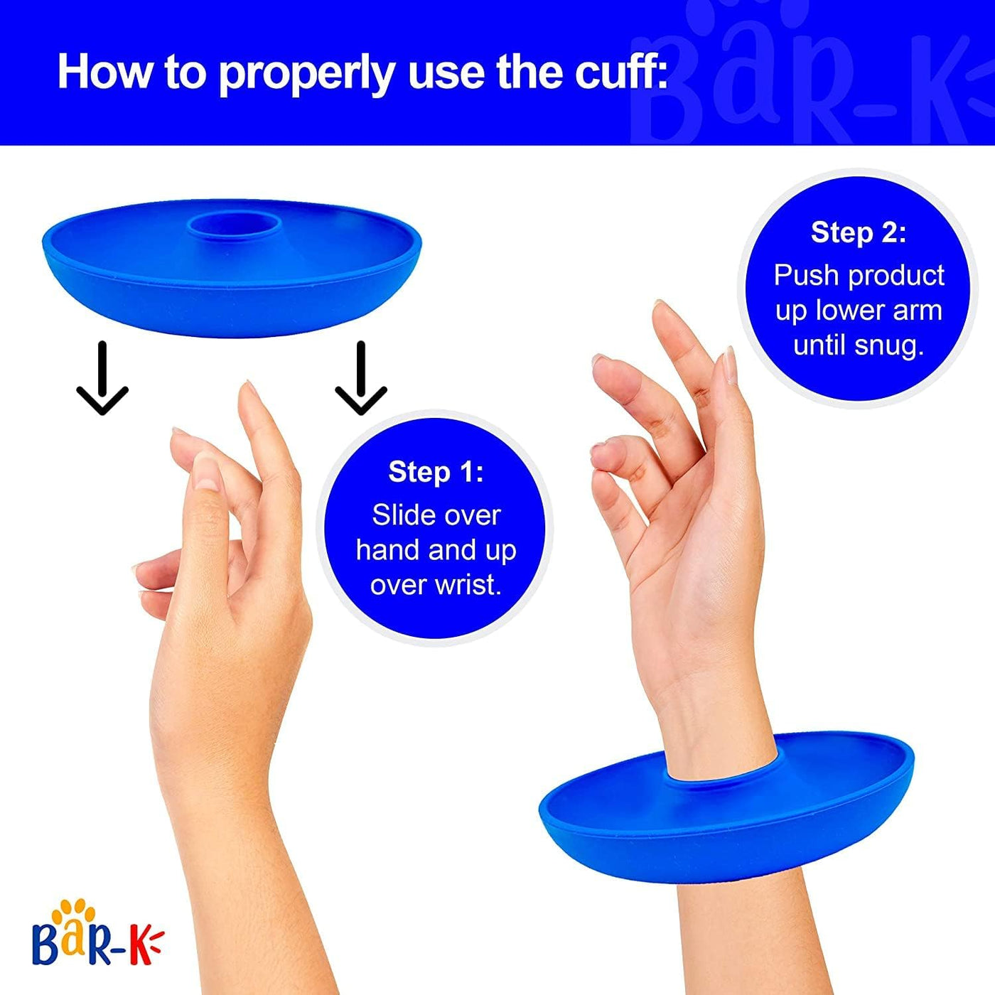 Drip Catcher Cuffs - Pet Bathing Tool for Dog Shower and Dog Bathtub - Dog Bathing Station Grooming Supplies and Horse Supplies for Horse Grooming Kit - Protective Dog Washing Tool - Blue 2 Set