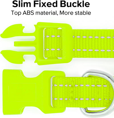 Light up Dog Collar for Small Dog, XS Adjustable Size Nylon Collar USB Rechargeable Bright Safety Pet Collar for Cats Dogs (Green)