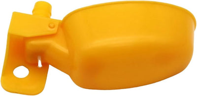 12Pcs Quail Water Cups Pigeon Automatic Bird Waterer for Cage Hang Drinker Breeding Poultry Drinking Bowls(Yellow)