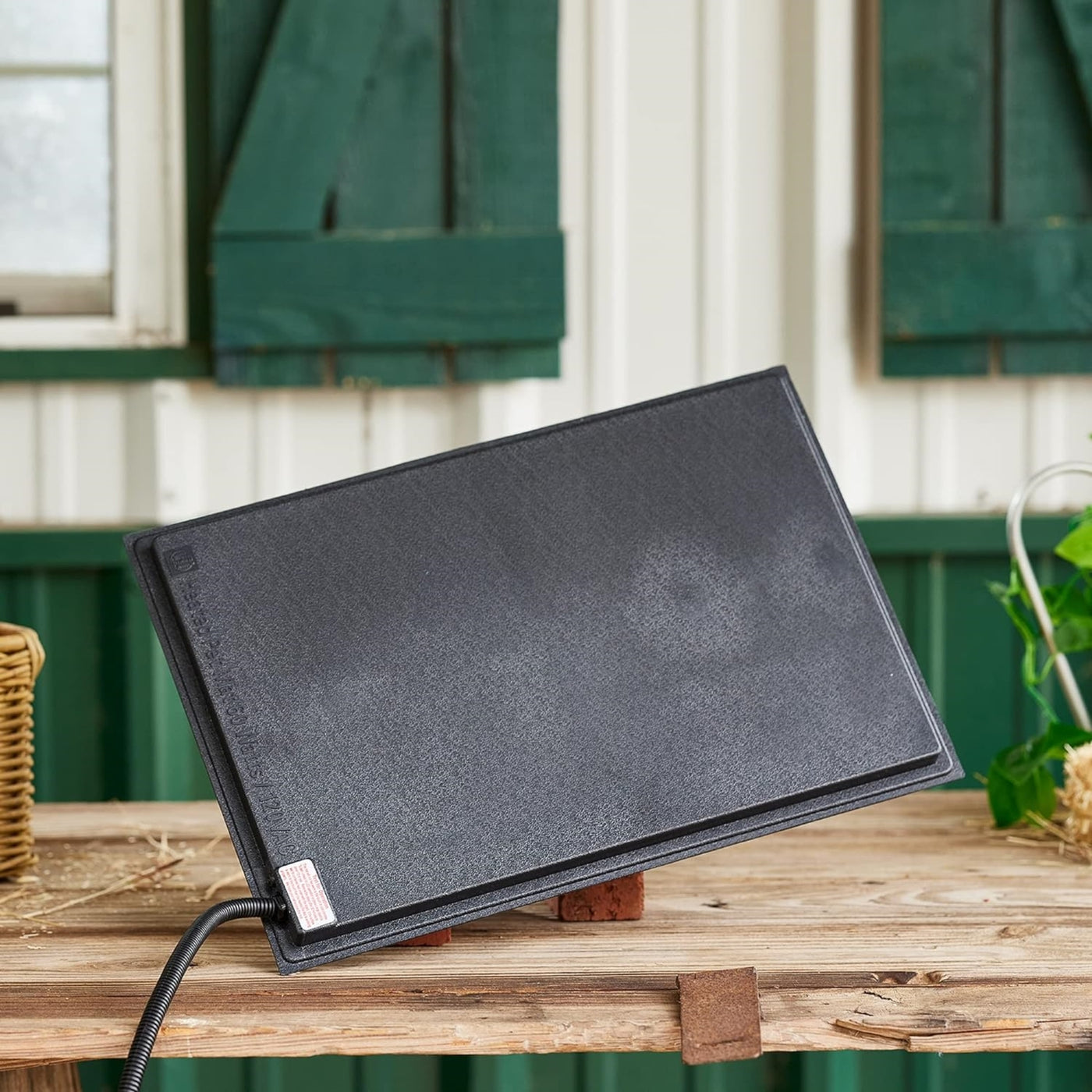 Farm Innovators 60 Watt Heated Chicken Mat for Coops, Pens, Black, 19 X 13In