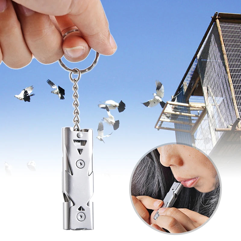 Birds Ultrasonic Training Whistle Stainless Steel Return to Nest Bird Training Tool for Parrot Pigeon