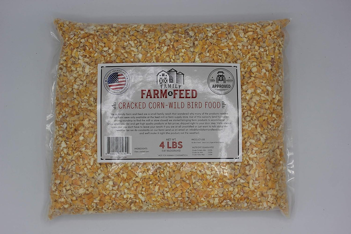 | Four Seasons | Cracked Corn | Wild Bird Food | Backyard Songbird | 4 Pounds