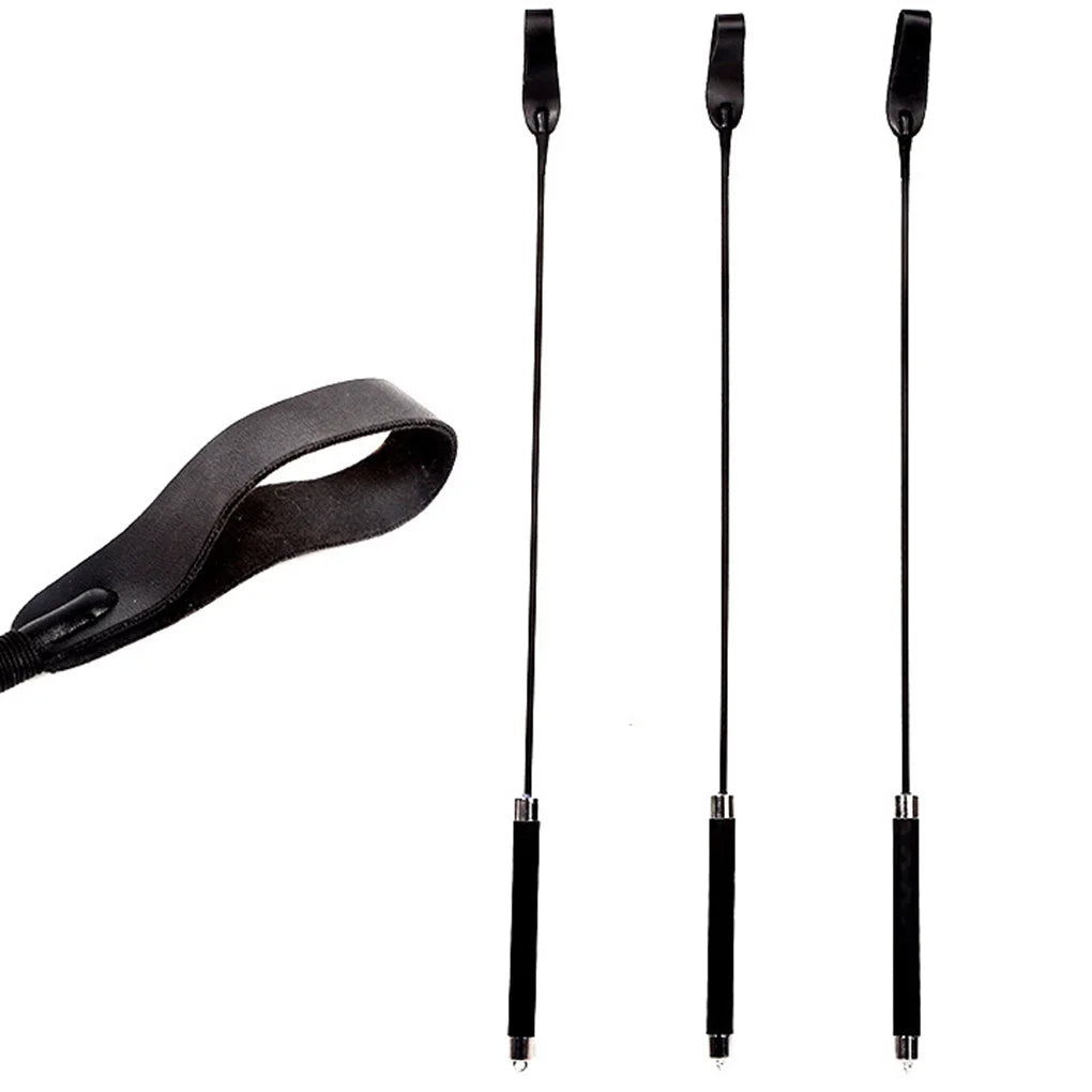 Riding Crop Durable Equestrian Training PU Leather Portable Pointer Lightweight Non-Slippery with Handle Horse Whip Racing