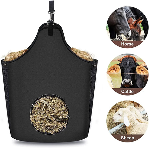 Hay Bag for Horse Pouch Oxford Feeding Waterproof Animals Feeder Hay Sheep Horse Accessories Equestrian Equipment Farm Supplies