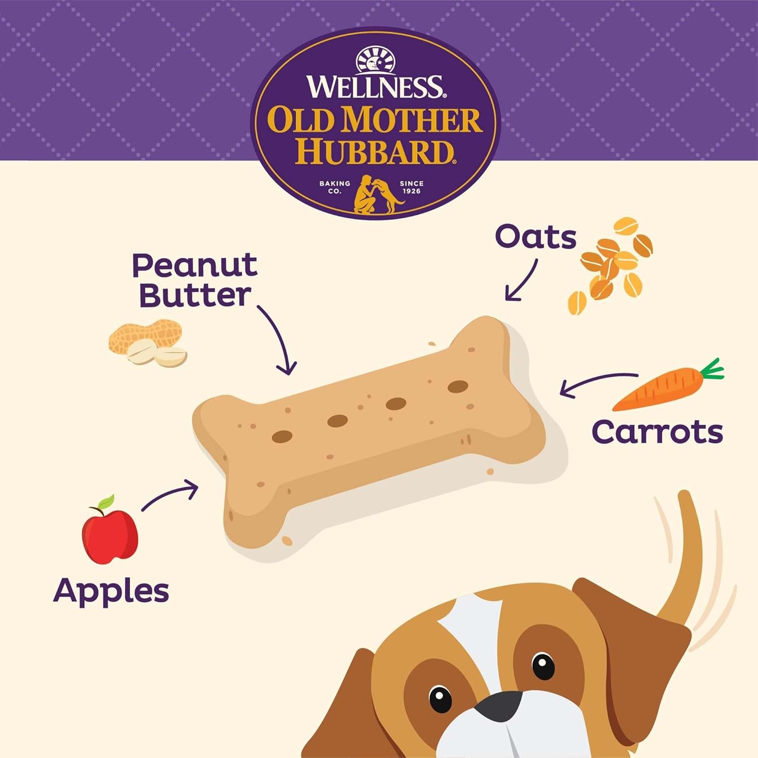 Wellness P-Nuttier Dog Biscuits, Natural, Training Treats, Peanut Butter Flavor, Large Size, (6 Pound Box)