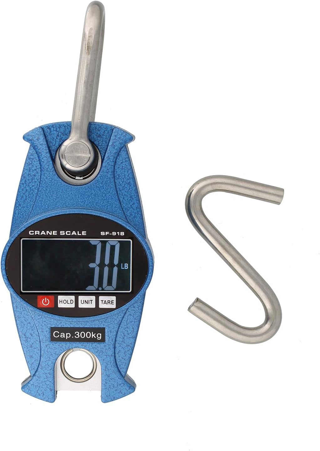 Crane Scale Digital Industrial Heavy Duty Hanging Scale, Blue Case Weight Scale Hook Lift Farms, Fish, Deer