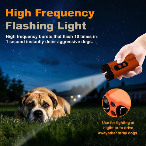 Dog Bark Stopper, Dog Bark Deterrent Deters，Barks No More Dog Training Device(Own or Neighbour'S Dog), Long Range Ultrasonic, Alternative to Painful Dog Training Collars and Bark Collars, Dog Training Self-Rolling LED