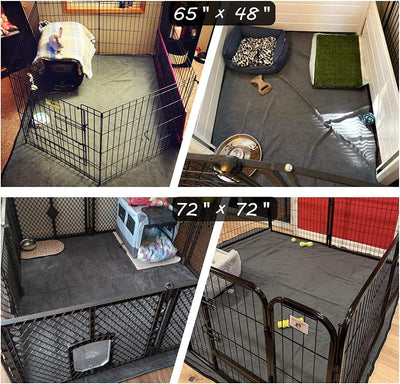 Washable Dog Pee Pad Extra Large 72"X72"/65"X48" Reusable Whelping Pads, Waterproof Dog Mat Non-Slip Puppy Potty Training Pad Playpen Mat for Dogs, Guinea Pigs, Rabbits