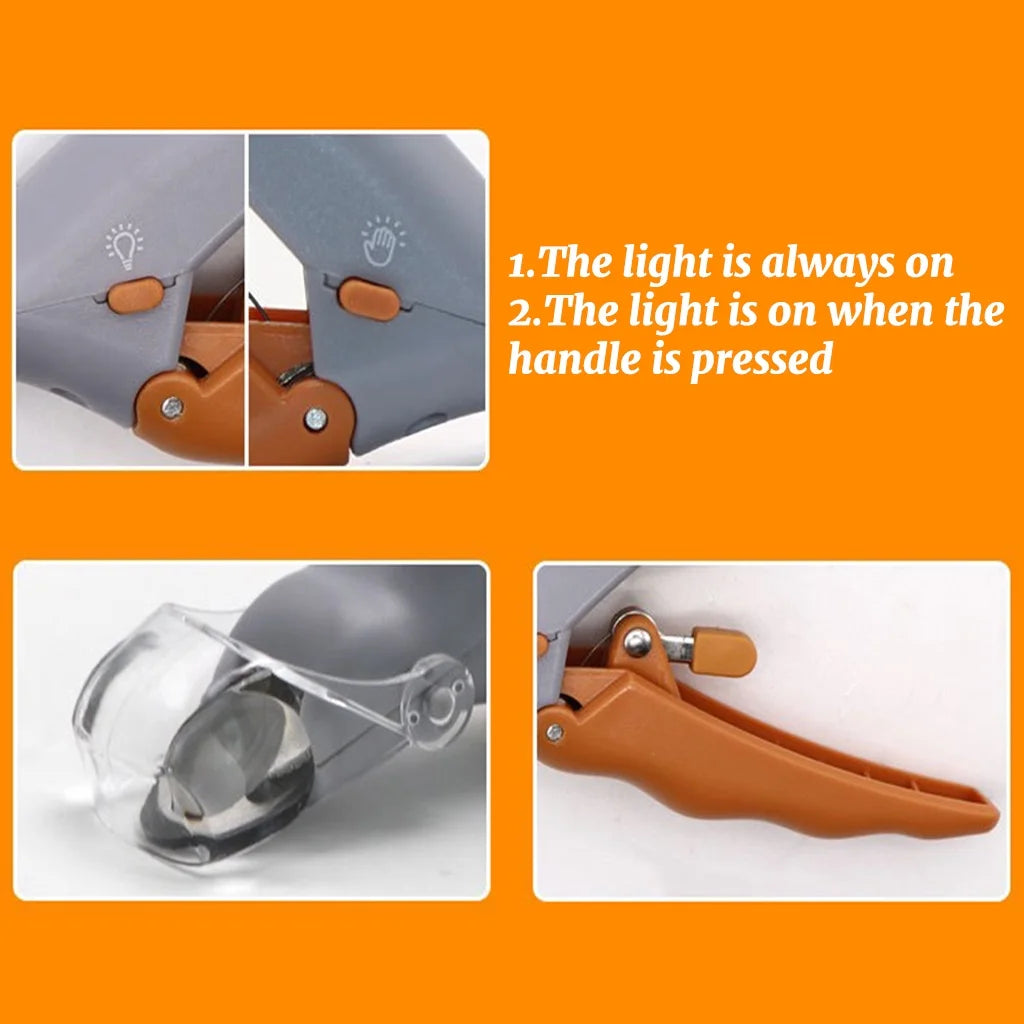 LED Light Pet Nail Clipper Sharp Blades for Large Small Dog Cat Nail Trimmers