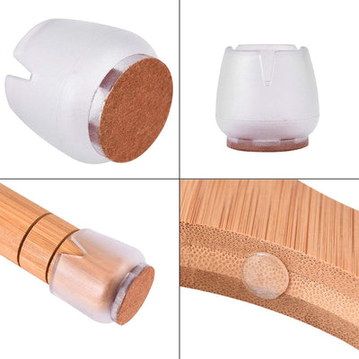 Raised Cat Bowls with Stand Feeder, Elevated Bamboo Stand with 3 Ceramics Bowls, anti Slip and Removable Feet. (Ceramic Bowls)