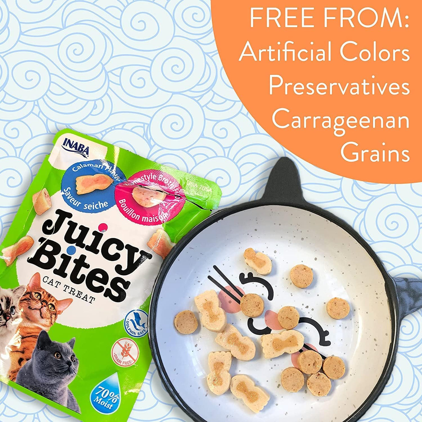 Juicy Bites Grain-Free, Soft, Moist, Chewy Cat Treats with Vitamin E and Green Tea Extract, 0.4 Ounces per Pouch, 9 Pouches Total (3 per Bag), 3 Flavor Variety Pack