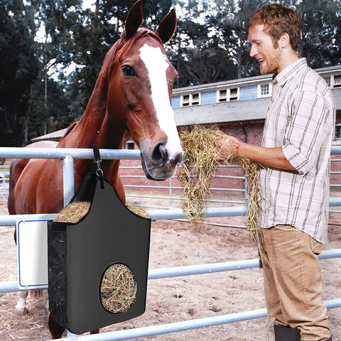 Hay Bag for Horse Pouch Oxford Feeding Waterproof Animals Feeder Hay Sheep Horse Accessories Equestrian Equipment Farm Supplies